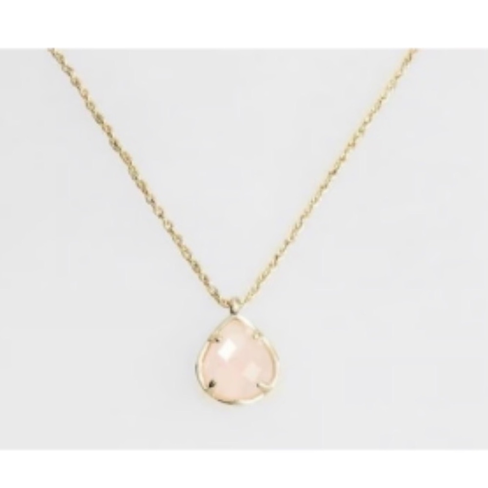 Kendra Scott Gold and Pink Teardrop Necklace